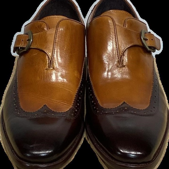 New—Carrucci Two Tone Bit Shoes Brown/ Tan